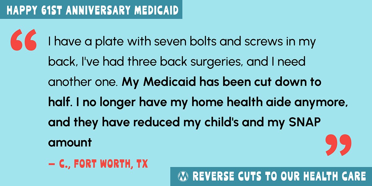 MomsRising's tweet photo. How have Medicaid cuts impacted you and your family? Share your story with us! https://t.co/1uof0DpYFa #HealthCareHeist https://t.co/8wbSG1fxBb