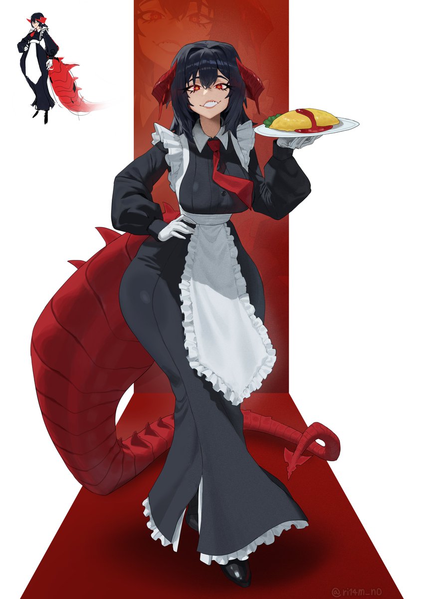 ri14m_no's tweet photo. My OC in a maid outfit!
I wasn't planning to design a maid outfit for her at first, but I couldn't find one that really fit her, so I ended up designing one myself. https://t.co/NAWY2m9V9Y