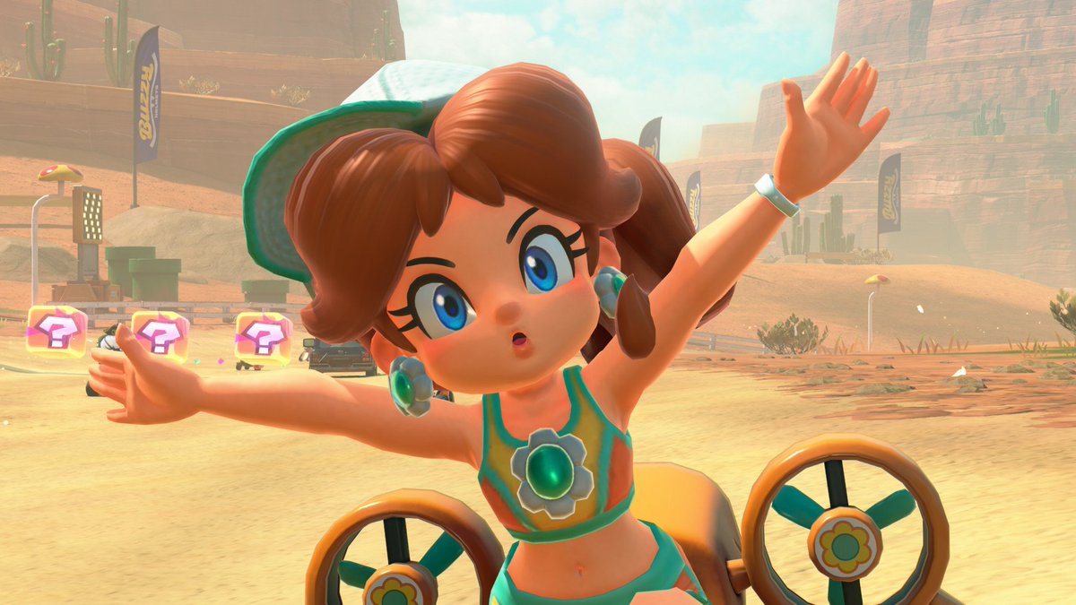Misstar_E's tweet photo. A little bit of #Daisy #princessdaisy!

#Mariokart #Mariokartworld https://t.co/U5J53CXhE4
