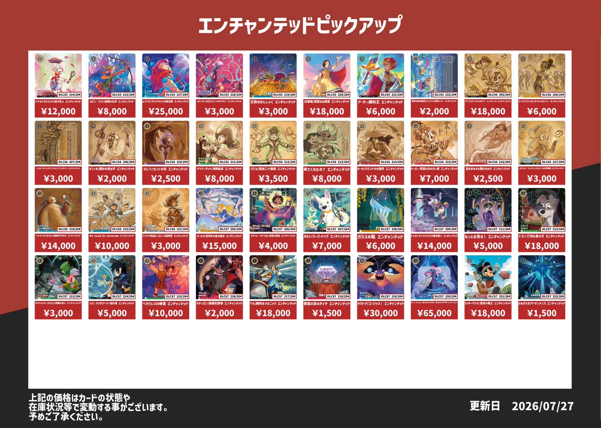 ディズニー ロルカナまとめ売り約2000枚 引退品 おまけ 2026年最新
