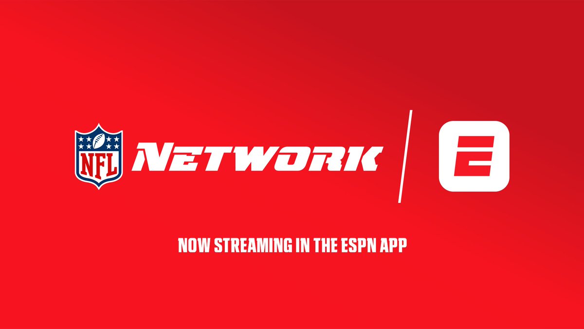 ESPNPR's tweet photo. More #NFL. All in one place.

@nflnetwork comes to the ESPN App for Unlimited plan subscribers, ft.:
🏈Live games - 19 preseason, 7 reg. season (incl. 5 International Series)
🏈1,500+ hrs of studio programming
🏈Coverage of every tentpole moment &amp; more

🔗https://t.co/XOtHYSyMRu https://t.co/NibkrMSWc8