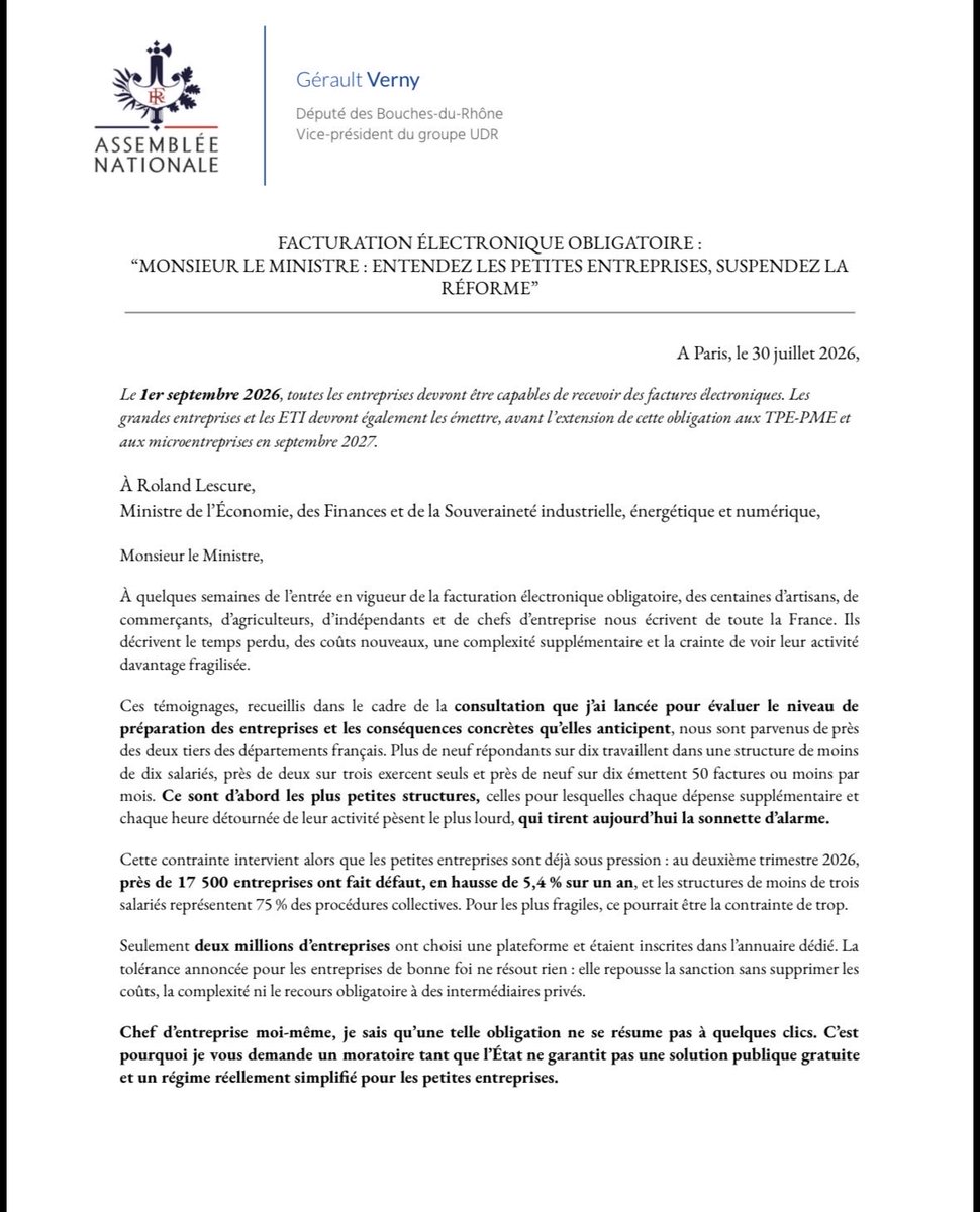 gerault_verny's tweet photo. Ma lettre au ministre ici 👇 https://t.co/47d57LRvza