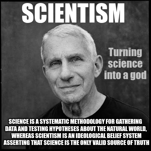 streetlevel's tweet photo. @EricLDaugh @bennyjohnson Anthony Fauci #Scientism #Science https://t.co/5tAlJ5QcHq