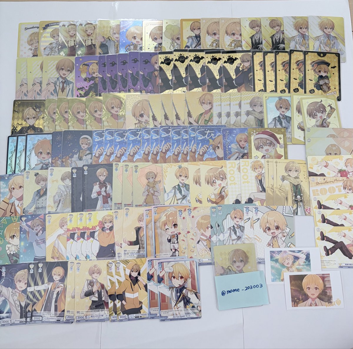 mame_203003's tweet photo. @mika_T12 追記で失礼いたします。
こちらカード類となります。
また、その他でちびぬい、アクスタ等所持しております。 https://t.co/iPrQMU7jkd