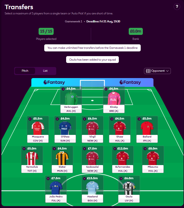 Zaronax7's tweet photo. @FplRyan_ Bench boost gw1, hoping for slater and yarmo defcon round 1 and some O'shea magic vs a not that insane attacking team, then permabench them all :P https://t.co/DT71LtepuA