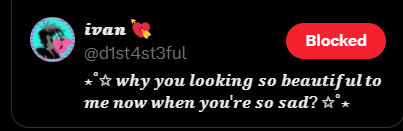 trinitea6_'s tweet photo. i genuinely dont remember blocking whoever this is huh https://t.co/LmcnDekxfz