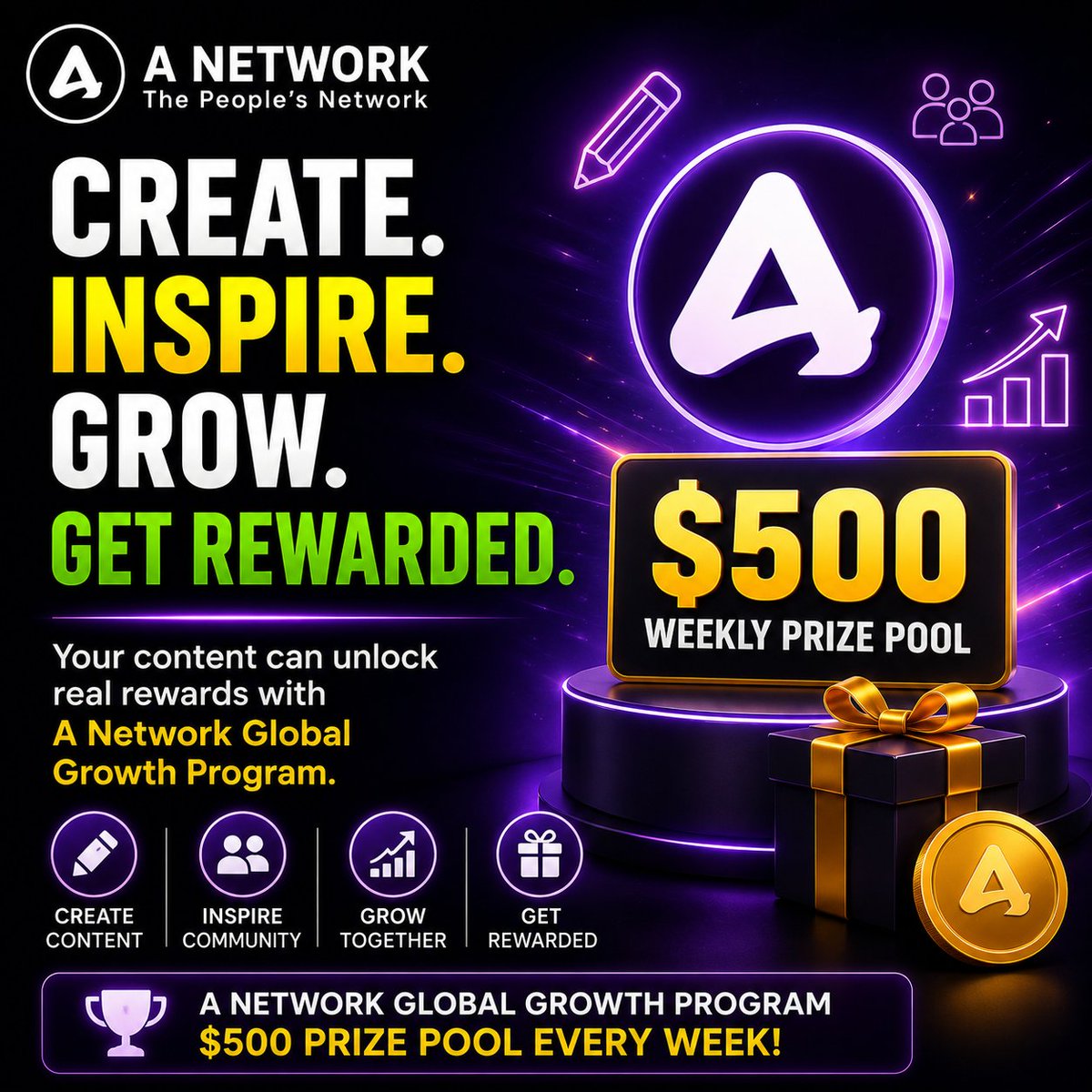 Aryainterlink07's tweet photo. 🔥 Create. Inspire. Grow. Get Rewarded. 🚀

Your content can unlock real rewards with the A Network Global Growth Program.

💰 $500 Weekly Prize Pool

Start creating. Start earning.

#ANetwork #ANET #WANET https://t.co/CYbL0fNqfv