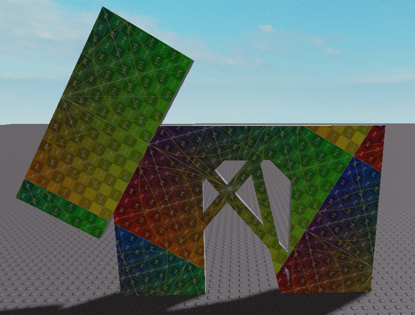 EgoMoose's tweet photo. I feel like there wasn't a lot of fanfare about this, but Roblox finally released the rotation properties for textures and decals. It's now possible to easily align textures across coplanar surfaces! 🥳🎉
https://t.co/NdhVpglj6w https://t.co/uatb77O55m