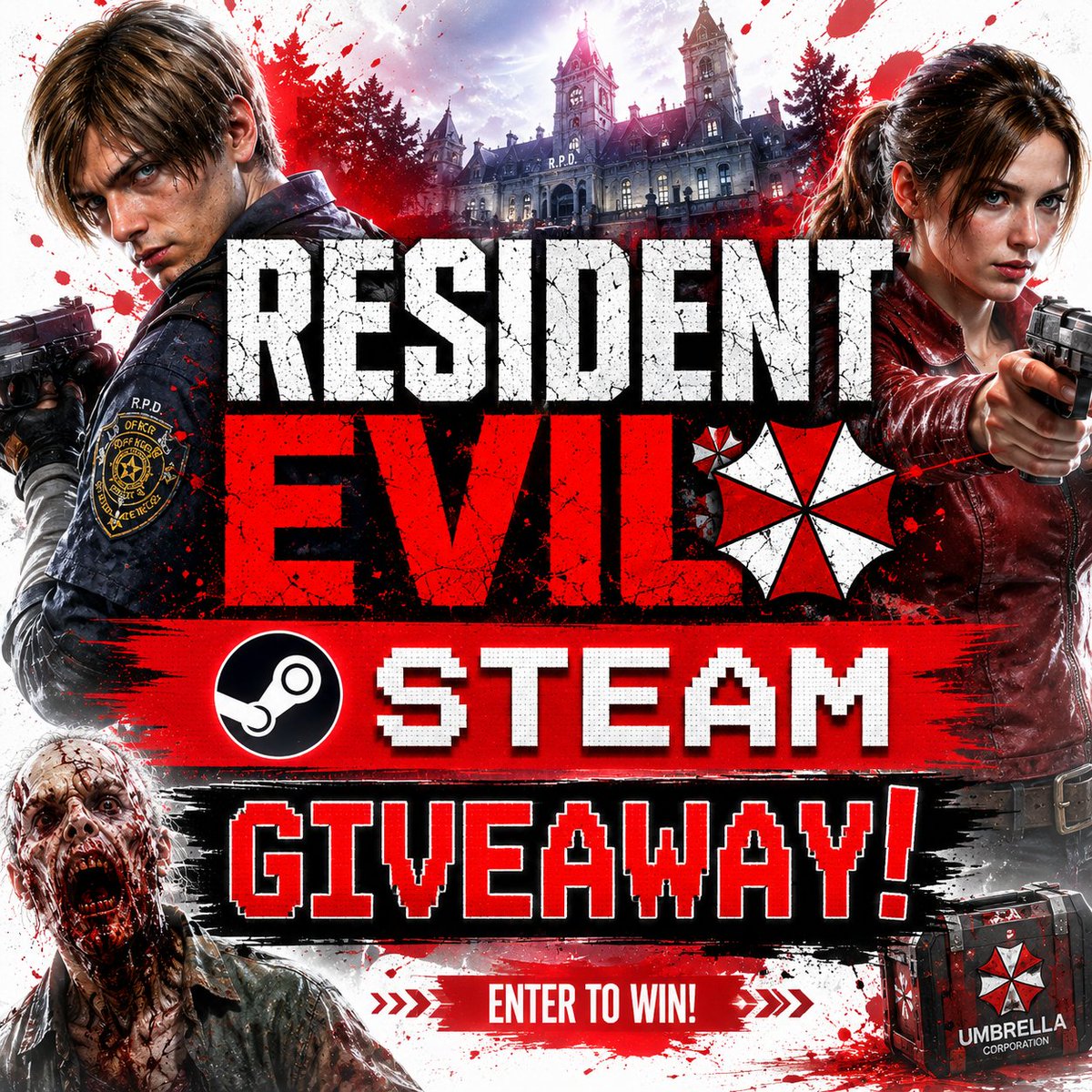 ArcadeChannel's tweet photo. RESIDENT EVIL-STEAM GIVEAWAY

8 Games Up For Grabs!(Yes, EIGHT winners, be sure to read the entire post)

Resident Evil 1- Remaster
Resident Evil 2- Remake
Resident Evil 3- Remake
Resident Evil 4- Remake
Resident Evil 5
Resident Evil 6
Resident Evil 7
Resident Evil 8

Like❤️+Repost🔀+Follow✅+Tag a Friend👋+Name At Least 2(TWO) RE Titles On This List That You Want🔊

All winners will be picked in the next 96 hours⌚️