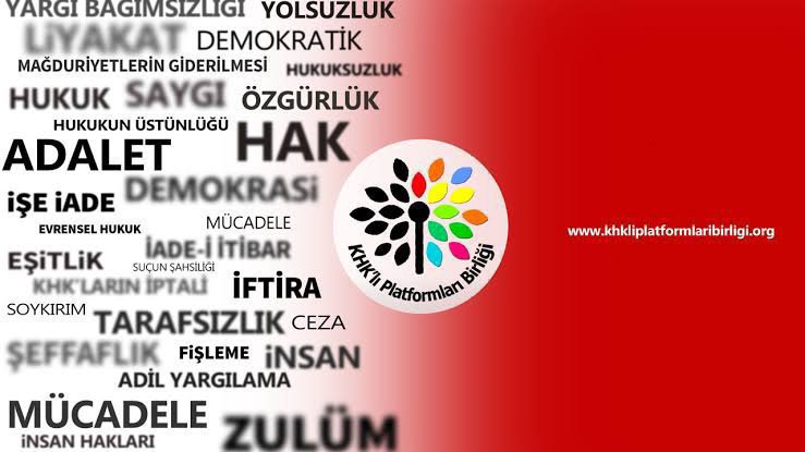 PlatformKHK's tweet photo. Sevgili dostlar, iyi akşamlar.

Bugün günlerden perşembe. Her perşembe olduğu gibi bu akşam da saat 21.00’de bir araya geliyoruz.

Tüm dostlarımızı dayanışmamıza güç katmak için bu akşamki buluşmamıza bekliyoruz. https://t.co/t8Qj0KgvcK