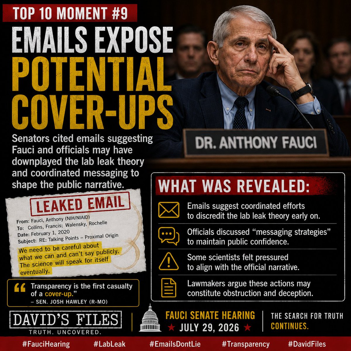DavidsFiles's tweet photo. 10 Biggest Moments of Fauci Hearing #9
#fauci #covid #politics #news #davidsfiles https://t.co/raJCvSXsKz