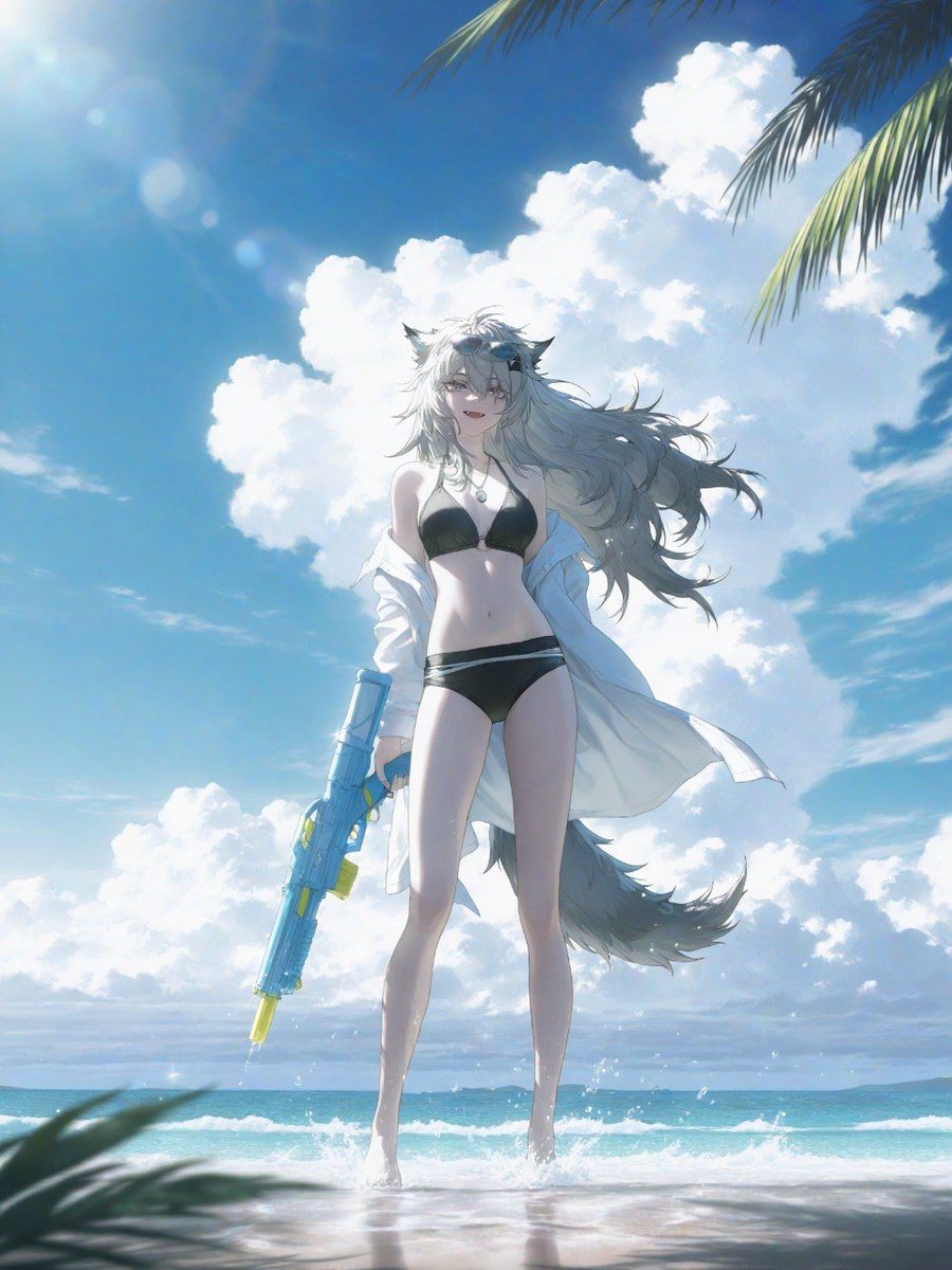 Kyzen6mhr's tweet photo. Lappland Summer Mode: ON. 1/3 #Lappland #Arknights #ラップランド #アークナイツ #拉普兰德 #明日方舟 #Lappy #ArknightsFanArt https://t.co/D4p7L5P9a7