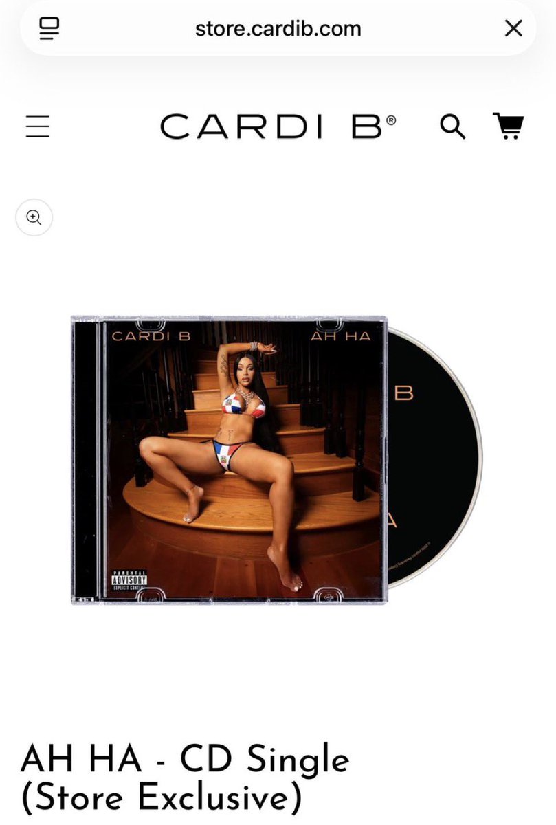 BardiUpdatess's tweet photo. CDs for Cardi B’s “AH HA” are now available on her website. You can buy 4 CDs PER each card and email! If you want to buy more, use a different card and email to continue buying. 

Purchase here: https://t.co/uRoHCfz9BT

Post your receipts below Bardi Gang! https://t.co/Xmlxbiu5sh