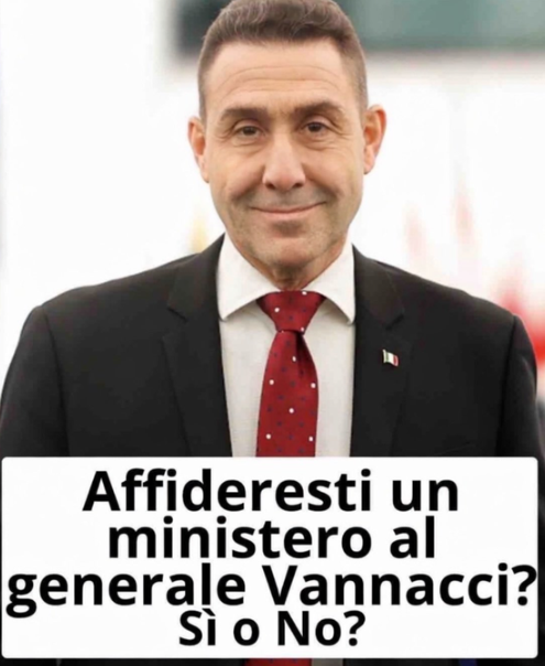 Frenkie_Woody's tweet photo. Affideresti un ministero al generale Vannacci?     
Sì o No? https://t.co/QYKxkhNG6h