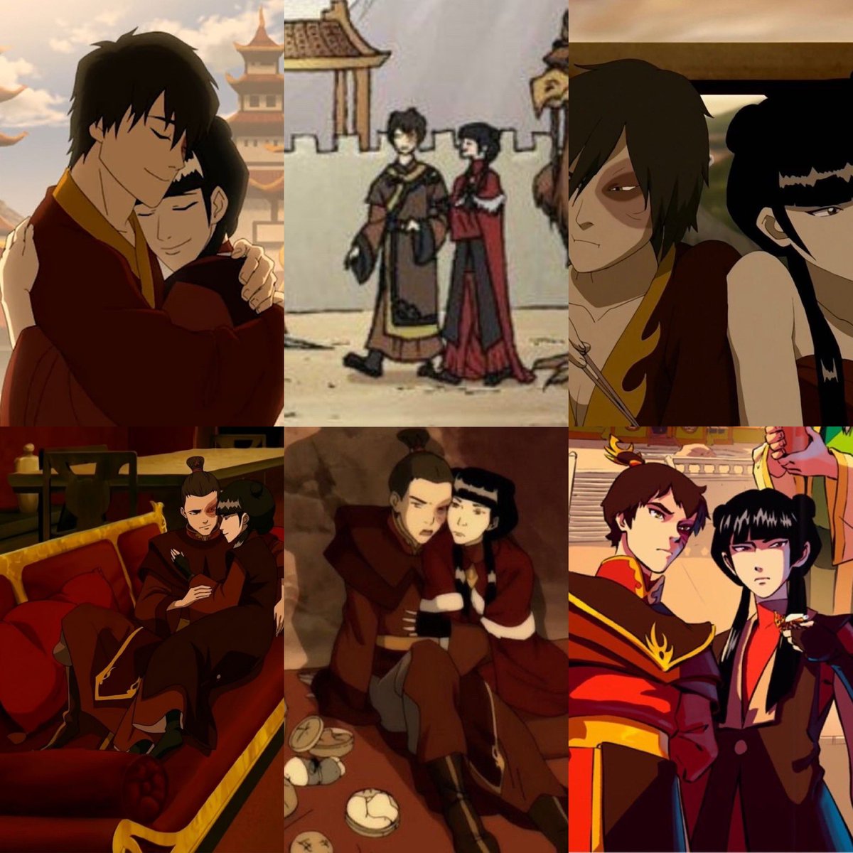 hexfulz's tweet photo. Someone on tumblr noted that Mai always stands by Zuko’s left side. Perhaps covering his ”blindspot” https://t.co/j0bU0qUU40