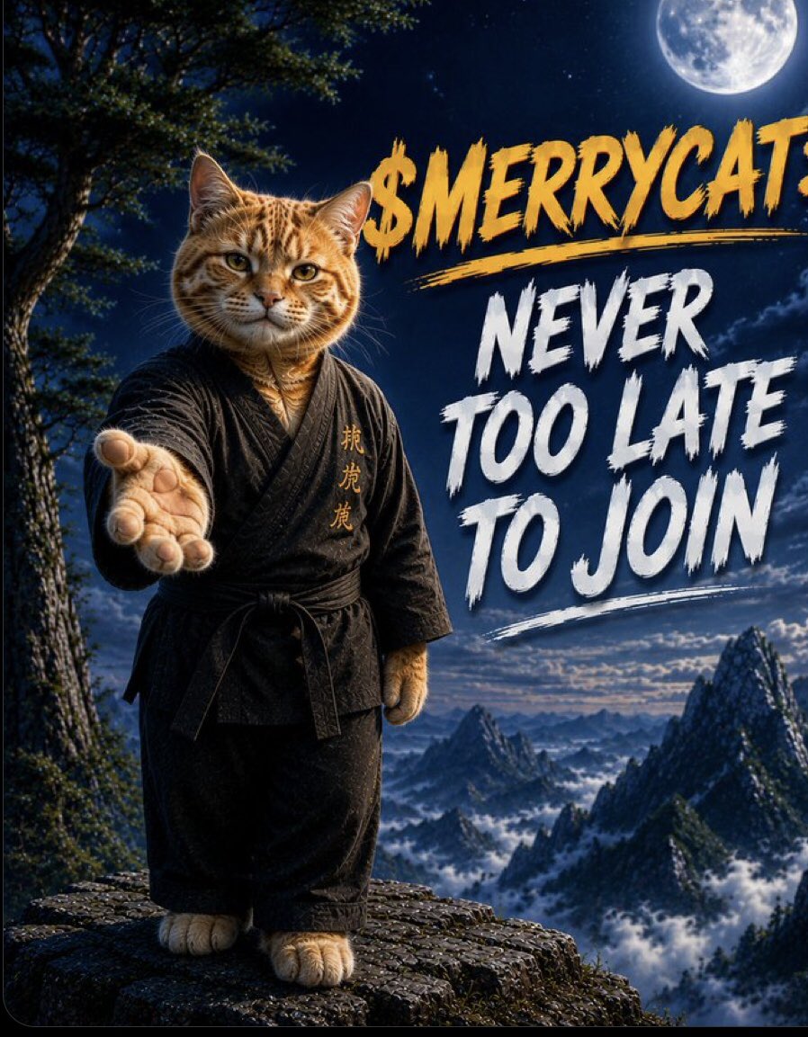 HorlamidV95297's tweet photo. Bear market are for building. In the Bullish market $Merrycat shall be crowned. Never too late to position before the noises. Stay vibes, stay funs and stay merry.
#Merrycat #Solana
q8gxXxDi4NK6W4NAJkNjwn52DBUgFkK9MazVDMHpump https://t.co/XQeuGO5e80