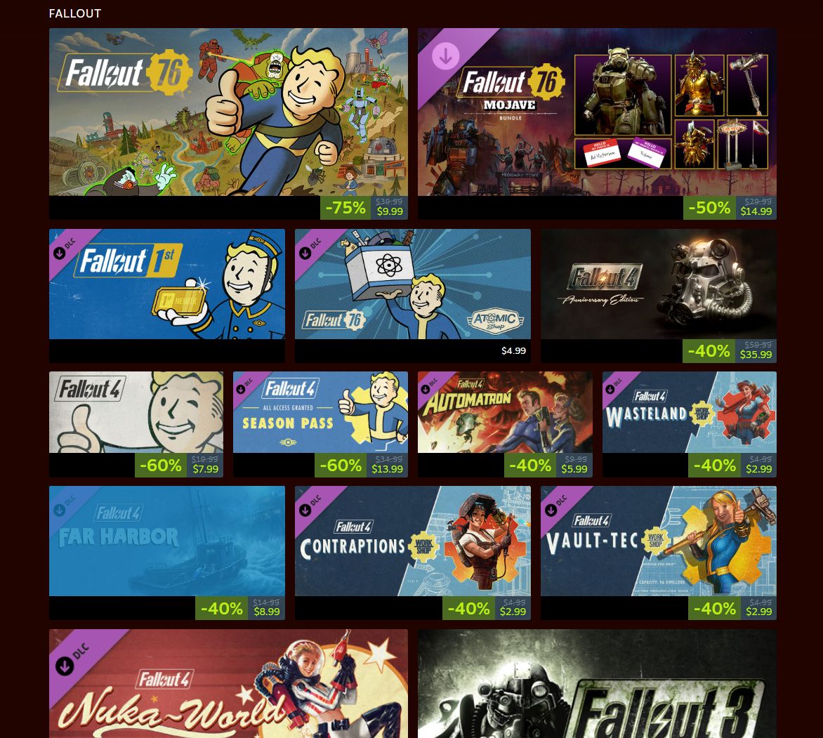 Wario64's tweet photo. Bethesda 40th Anniversary sale on Steam https://t.co/0b7SdF59uI https://t.co/8Qu2eiMQN0