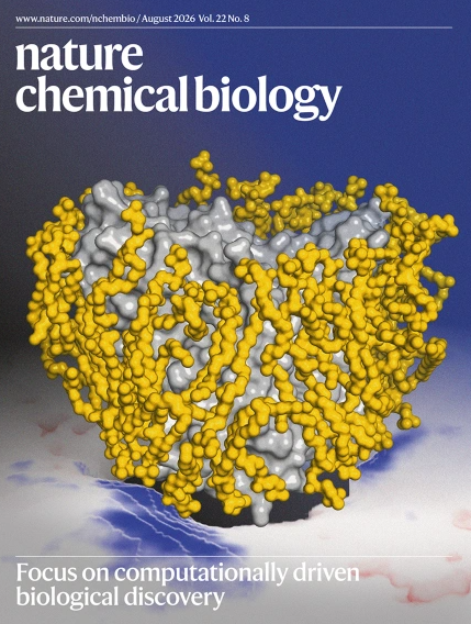 nchembio's tweet photo. Our August issue is live and is a Focus on computational work guiding biological discovery!

https://t.co/hD9rjhzdCm

The cover image depicts a computational-experimental approach to distinguish lipid solvation vs. lipid-ligand binding in membrane protein function https://t.co/02qkGkOMbW