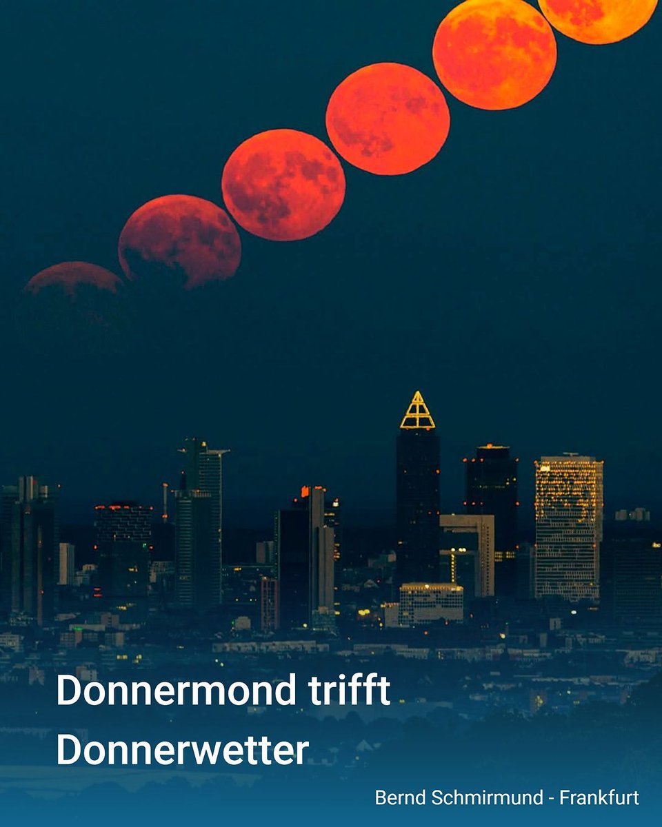 WetterOnline's tweet photo. 🌕⚡ War der Donnermond etwa ein Vorbote?
Passend zu seinem Namen gibt's heute vielerorts Blitz und Donner. Natürlich nur ein Zufall. Die Aufnahmen vom Mond sind trotzdem einfach wunderschön. 🧡
#Donnermond #Vollmond #Mond #Gewitter https://t.co/2ouH8JbXZt