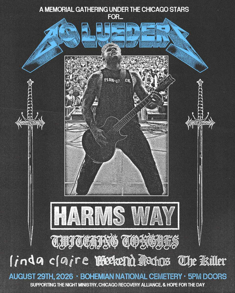 hardlorepod's tweet photo. For Bo. For Chicago. For everyone.

Join us in community at Bohemian National Cemetery on August 29th, as we celebrate the life of our brother, Bo Lueders.

Tickets on sale tomorrow at 10:00 AM CST. https://t.co/7kGtjSyqB6