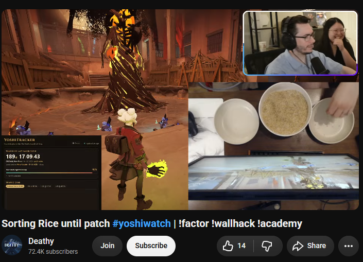 moragopus's tweet photo. patch taking so long we got deathy sorting rice holy shit the drought is real https://t.co/Gs5BLdDbya