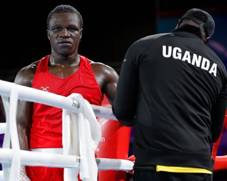 TrendingEx's tweet photo. Ugandan dictator Idi Amin’s grandson, Aziz Abdul, was disqualified from the Commonwealth Boxing Games after repeatedly headbutting his opponent, England’s Damar Thomas. https://t.co/Q8na2aFBbU