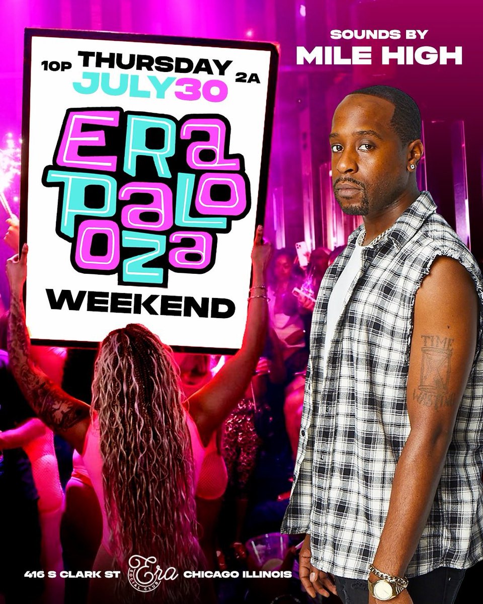 DJMILEHIGH's tweet photo. We Up Thursday Night 🔥 Mile High On Deck

ON THE 9 (FRIDAY EVE)
ERA (ERAPALOOZA)

Setting The Tone For The Weekend #MHC 🎫 https://t.co/kpwtG7oI0l