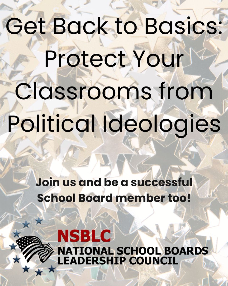 nsblc4ed's tweet photo. Your job is to ensure students get a world-class education, not a political agenda. Access the NSBLC training modules today to learn how to stand firm for academic standards and parental rights in your district.
https://t.co/fMpO9nXmiC
#BackToBasics #EducationNotIndoctrination #SchoolBoardMember #ParentalRights #AcademicRigor #SchoolBoardMembers #SchoolBoardTraining #EducationLeaders #nsblc4ed