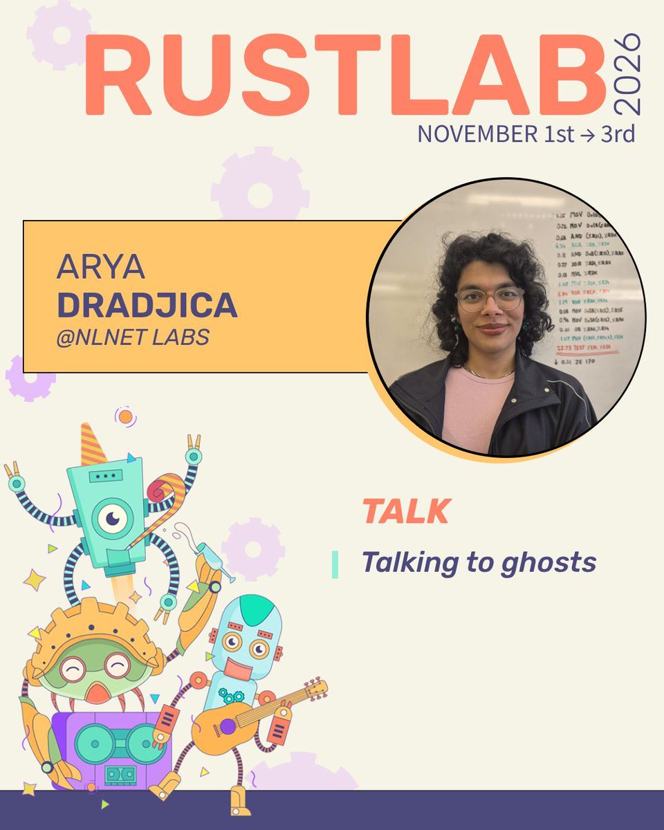 rustlab_conf's tweet photo. 👻 There are ghosts in your heap.

Arya Dradjica dives into the dark side of concurrent programming: lock-free data structures, memory management, and the strange bugs that appear when performance comes first.

Equal parts fascinating and terrifying.
https://t.co/RD3G1gQQgh https://t.co/GnLcDy24eh