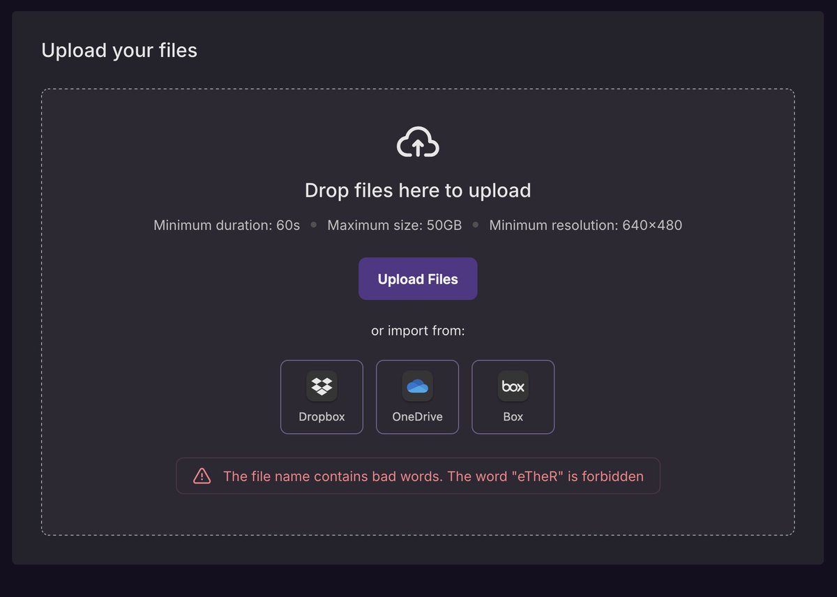 LisaJordan01's tweet photo. WTH is this? Uploading a clip called "Take the risk" and the word "ether" isn't allowed? Now I look stupid because I have to remove a letter in the title 😂🙄 https://t.co/lfkcSCDze9