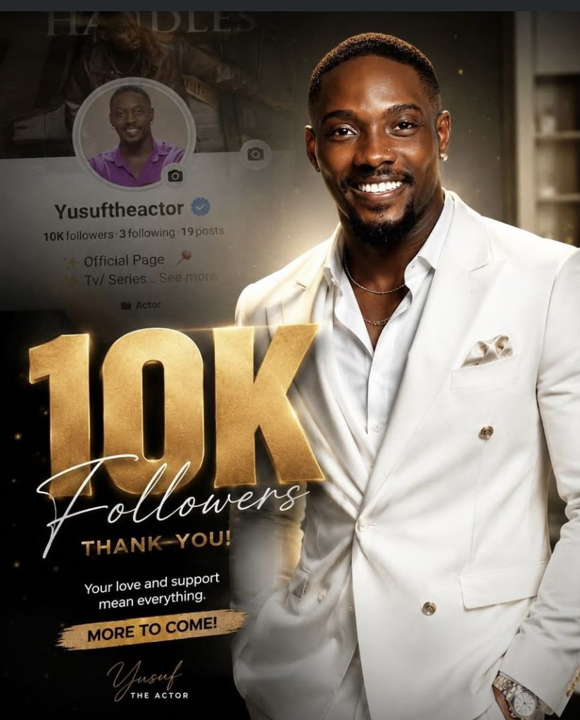 NeneOhunene's tweet photo. Congratulations Team Yusuf

10k followers on Facebook

This is massive🔥

YUSUF THE SPOTLIGHT 

#YusufMuhammad
#Yusful
#Bbnaija https://t.co/FCKlKlDcDd