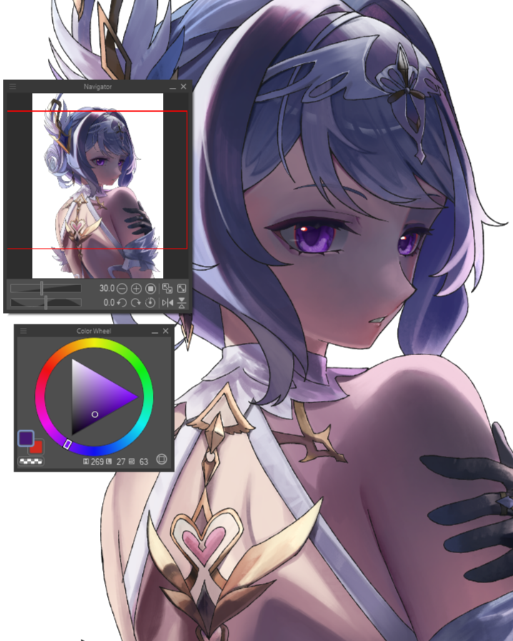 JuvyLatte's tweet photo. Genshin art, Odette wip 
#原神 https://t.co/D3puJrWVRY
