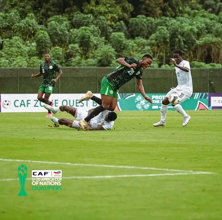 PerFArena's tweet photo. FT: 🇳🇬 Nigeria 3-0 Togo 🇹🇬

The Flying Eagles soar into the WAFU B U20 Championship semi-finals with a dominant 3-0 victory over Togo. 💚🤍

Next stop: Semi-finals! 🇳🇬🔥

#FlyingEagles #WAFUBU20 https://t.co/Dr3w4LThRq