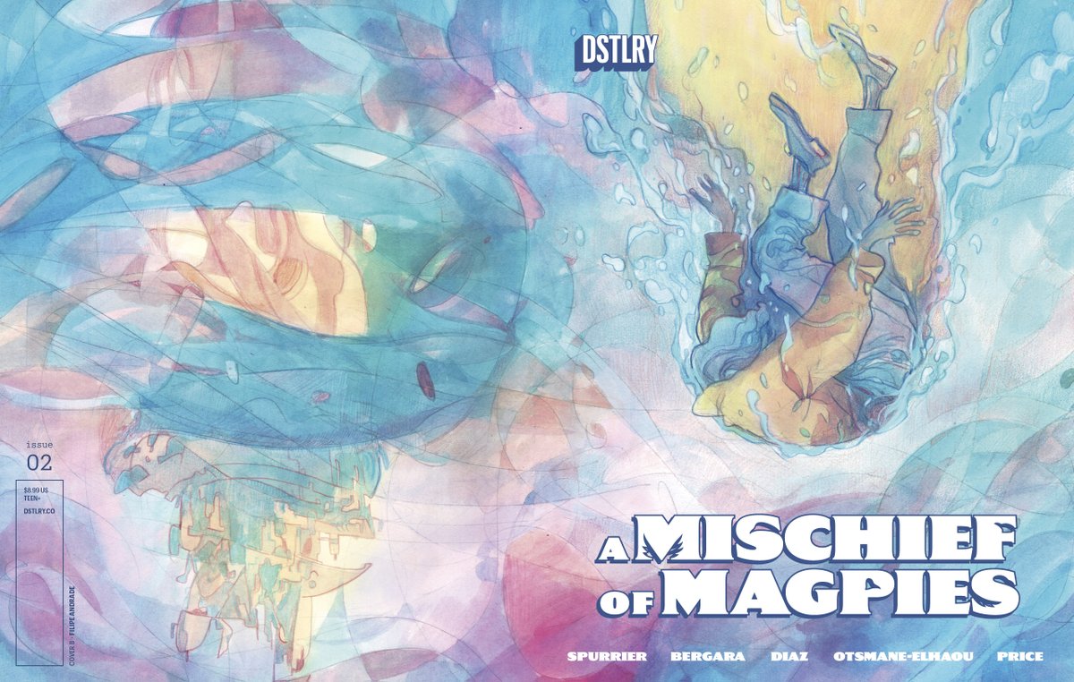 DSTLRY_Media's tweet photo. ON FOC THIS MONDAY, AUGUST 3!

A Mischief of Magpies #2 by @sispurrier &amp; @matiasbergara.

Head down to your local Comic Shop to order one (or all) of these amazing covers. Place the order before the end of Monday to guarantee your copy! https://t.co/qgpYCmK5wR