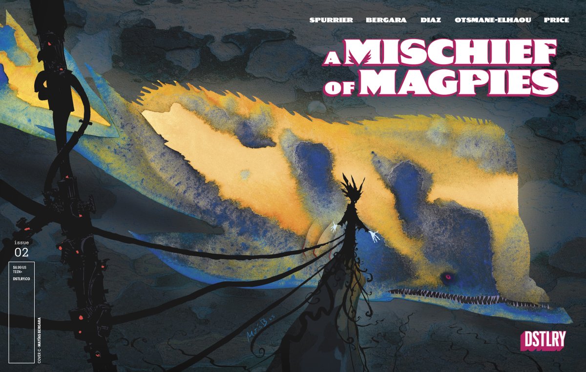 DSTLRY_Media's tweet photo. ON FOC THIS MONDAY, AUGUST 3!

A Mischief of Magpies #2 by @sispurrier &amp; @matiasbergara.

Head down to your local Comic Shop to order one (or all) of these amazing covers. Place the order before the end of Monday to guarantee your copy! https://t.co/qgpYCmK5wR