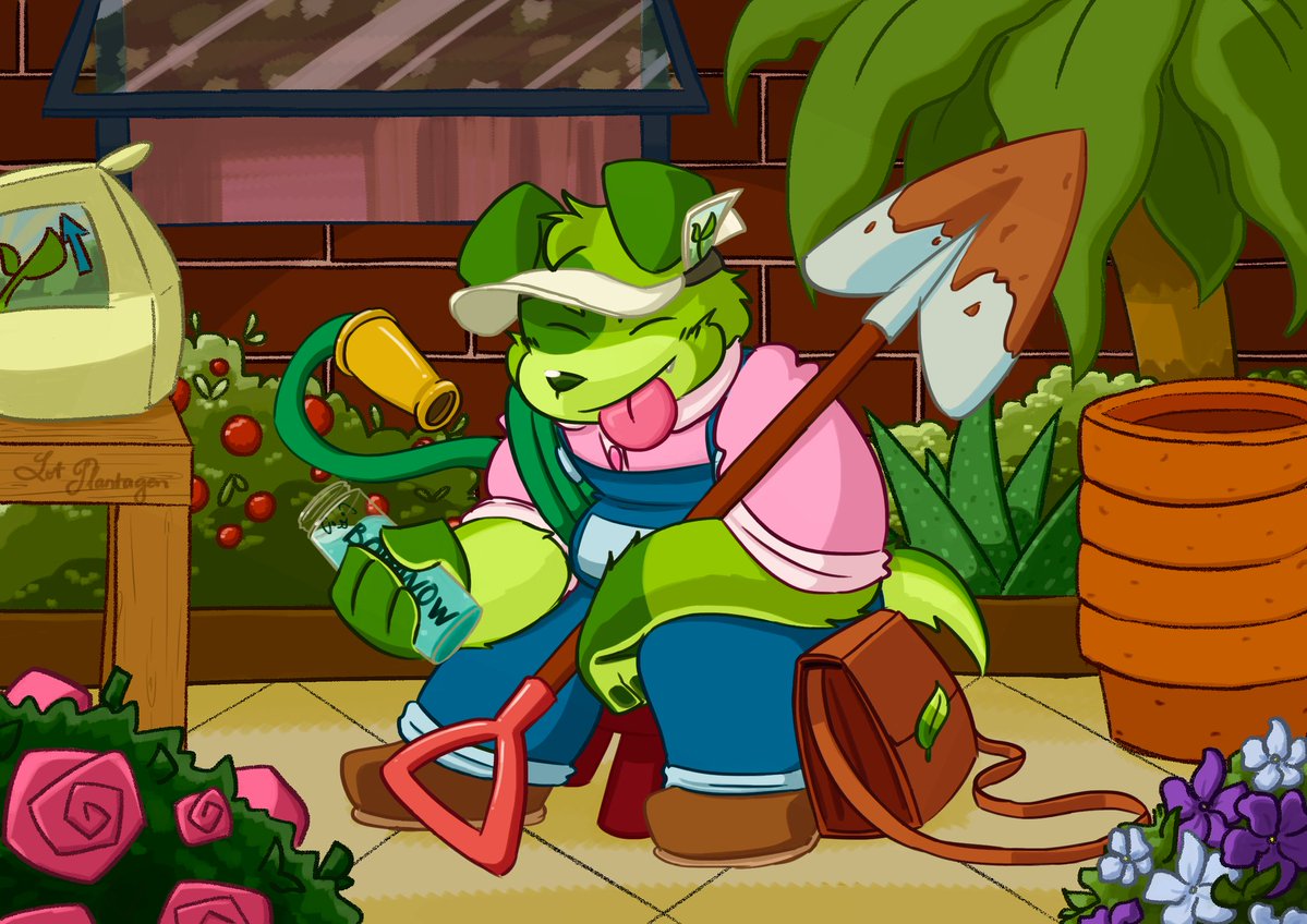 LotPlantagon's tweet photo. Gardener dog 
#furryartㅤㅤㅤ https://t.co/gqITUqtHJF