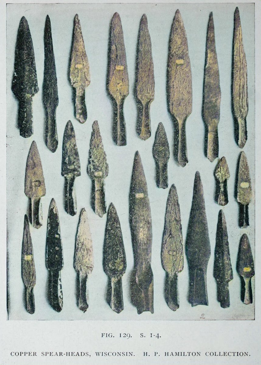 DrGregLittle2's tweet photo. Copper spear heads, all from Wisconsin.
From: Moorehead 1905. https://t.co/ogGofsbjbM