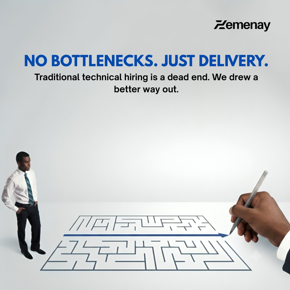 Zemenaytech's tweet photo. Skip the tech hiring maze. As an outsourcing company, Zemenay connects your business directly to top-tier technical talent with zero bottlenecks. Accelerate your growth today. 🚀 

#Zemenay #TechTalent #TechnicalHiring https://t.co/8Mx0wQZmXa