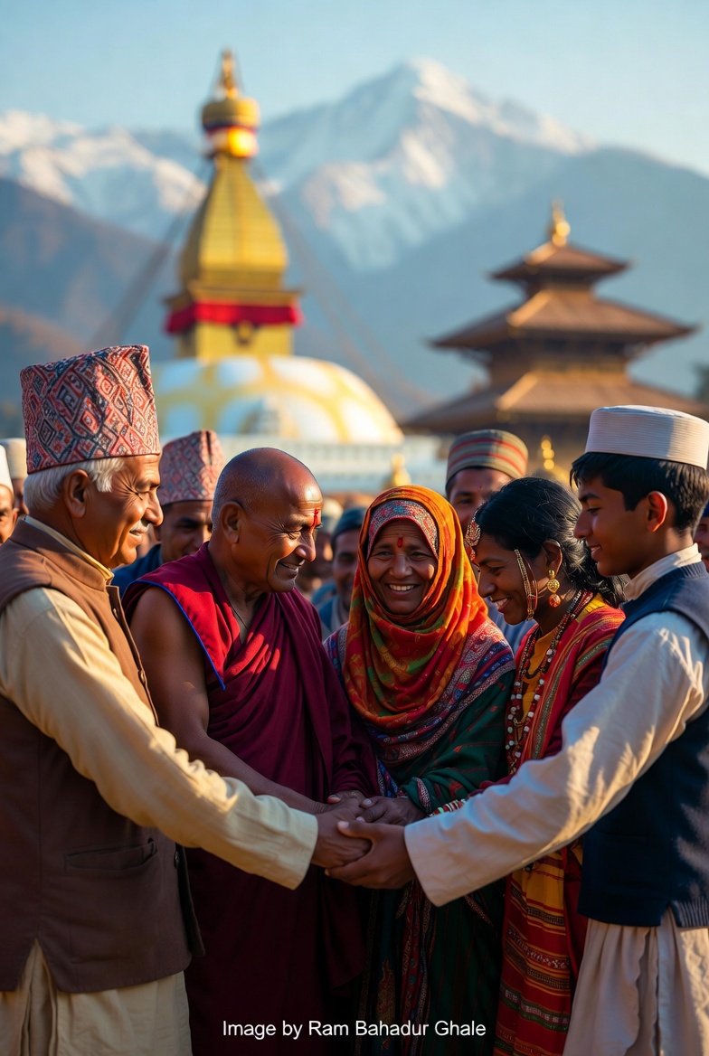 ramghale's tweet photo. Bound by respect, united by peace. 🕊️❤️🇳🇵✨ 

#Nepal #UnityInDiversity #ReligiousHarmony https://t.co/Q2j6pdAsAt