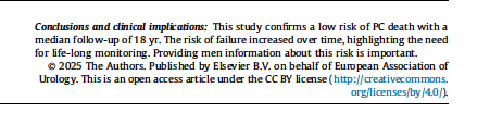 Adam_Weiner535's tweet photo. 🚨active surveillance, for #prostatecancer, now with a 25-year horizon🚨

@EUplatinum

📊 GÖTEBORG-1, screen-detected low- and intermediate-risk PCa, f/u up to 25 yrs

✅ extended data continue to support AS as safe for well-selected pts over the very long term

⚠️ intermediate-risk selection and adherence to follow-up still matter, this is screen-detected disease

⭐️PCa-specific survival at 25 yrs was 94%
-99% for VLR
-92% for LR
-85% for Int Risk

🎯 bottom line: when we tell a pt w/with low-risk PCa that surveillance is safe, we can now point to a quarter century of trial follow-up.

🔗 https://t.co/IUXi6m8gz5

#pcsm @AmerUrological @UroOnc @GGiannarini @PCFnews @PCF_Science @GabeCanales @ASPI_INTL