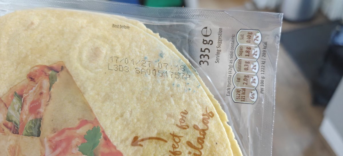 trishaferr's tweet photo. @Tesco Bit concerned that the pack of tortillas I bought last week, still sealed &amp; well in date, are going mouldy inside the packet! https://t.co/B1I72DPGKp