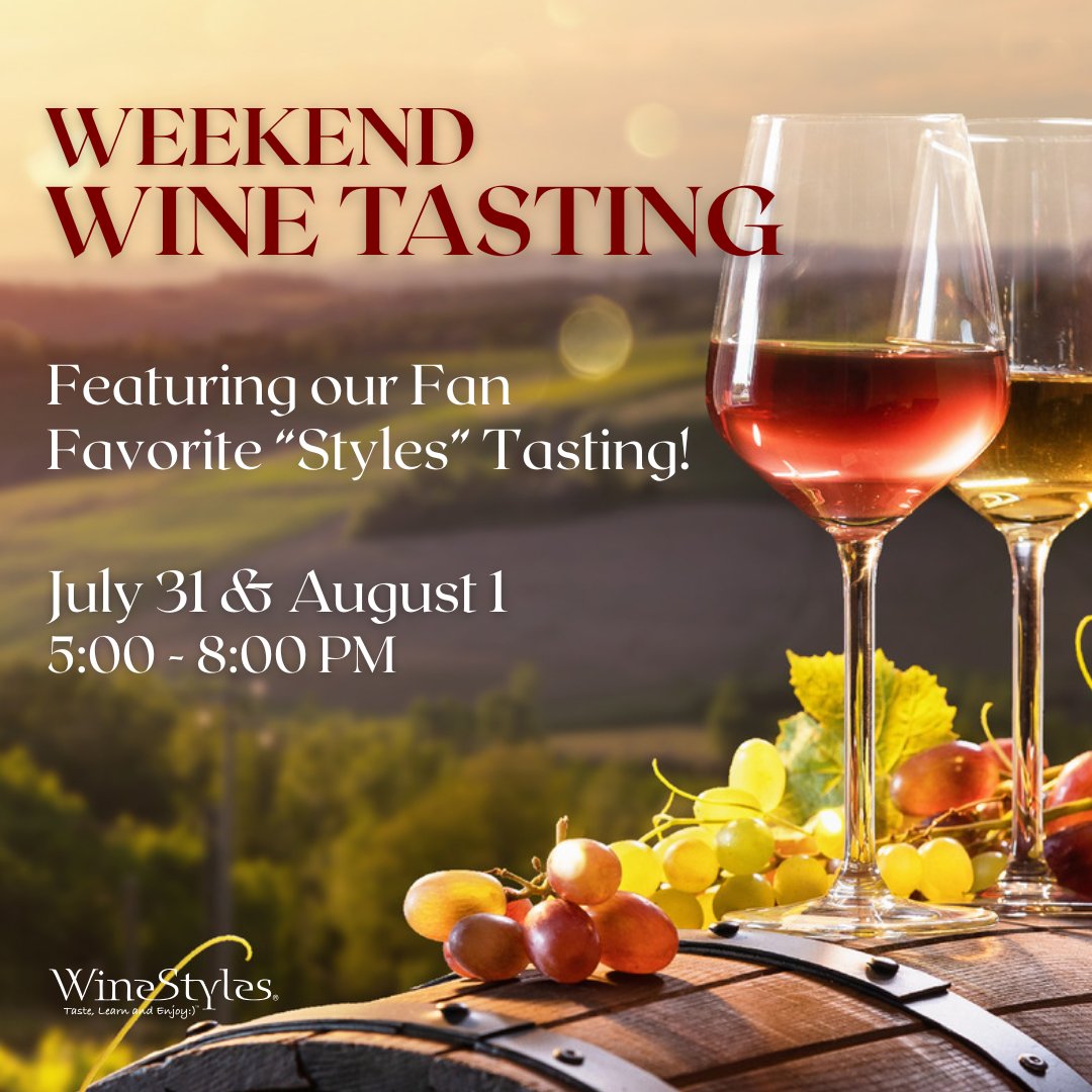 montclairwine's tweet photo. Join us Friday &amp; Saturday from 5–8 PM for our Fan Favorite “Styles” Tasting! From crisp whites to bold, full-bodied reds, we’re pouring the classics you know and love. Come sip, explore, and find the perfect bottle for your weekend. 🍷✨

#WineTasting #WineLovers #WeekendPlans https://t.co/XUinMRyDMx
