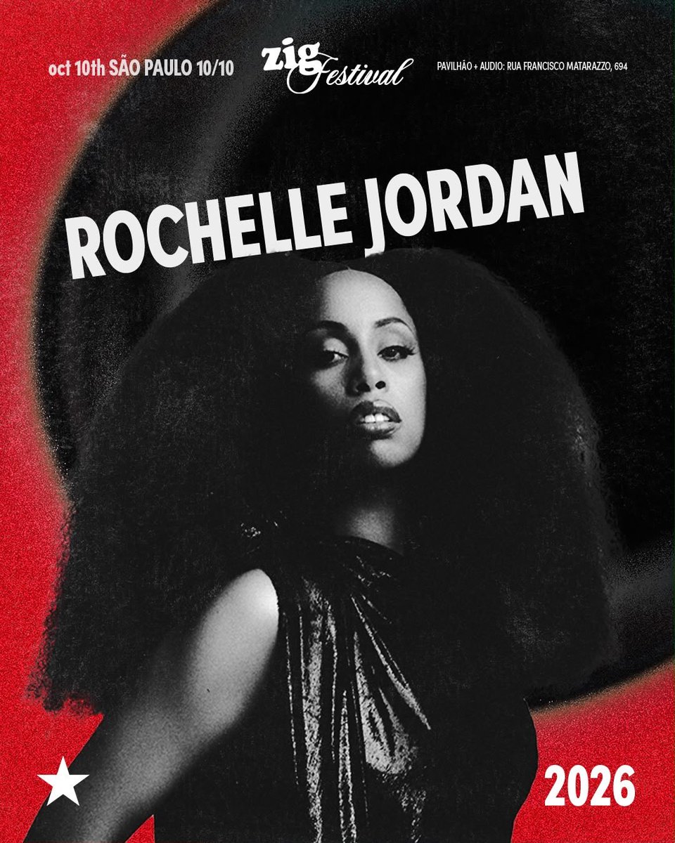 papelpop's tweet photo. ROCHELLE JORDAN NO BRASIL! 🥹 Depois de revelar, em maio, que faria um show no Brasil ainda em 2026, @Rochelle_Jordan finalmente contou aos fãs onde acontecerá o tão aguardado encontro: no ZIG Festival, em São Paulo, dia 10 de outubro. QUEM VAI? ☝️

📸: Reprodução https://t.co/Bx2zybdWRt