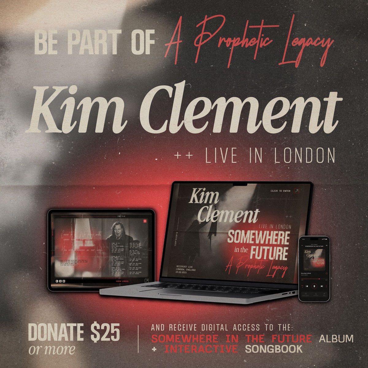 prophetkim's tweet photo. Somewhere in the Future – A Prophetic Legacy is here.

Yours for just $25:

🎵 Live audio
📖 PDF download
✨ Interactive digital keepsake

👉 Experience it today: https://t.co/K61JQEnVDO

#KimClement #KimClementMusic #LiveInLondon #PropheticLegacy https://t.co/YbIbNMIkXf
