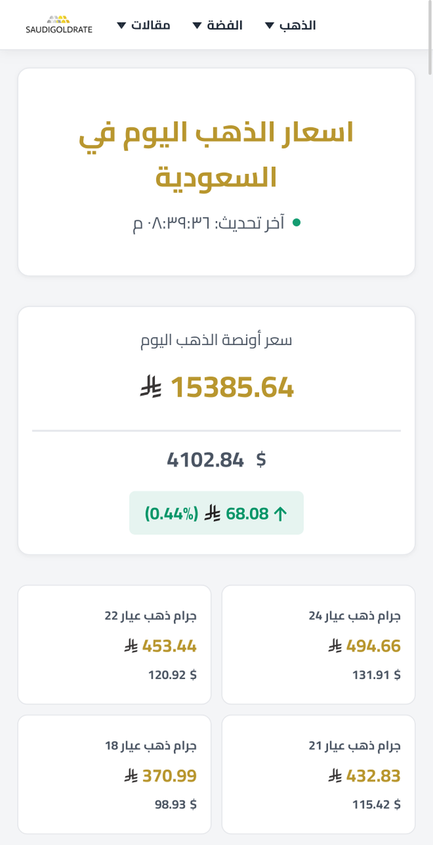 saudigoldrate's tweet photo. #أسعار #الذهب #اليوم #الخميس في #السعودية 

سعر أونصة الذهب 4102$ (0.44+%)

لمتابعة الأسعار بشكل مباشر
  
https://t.co/V8PaD5XJVl https://t.co/UWp2XSJyR6