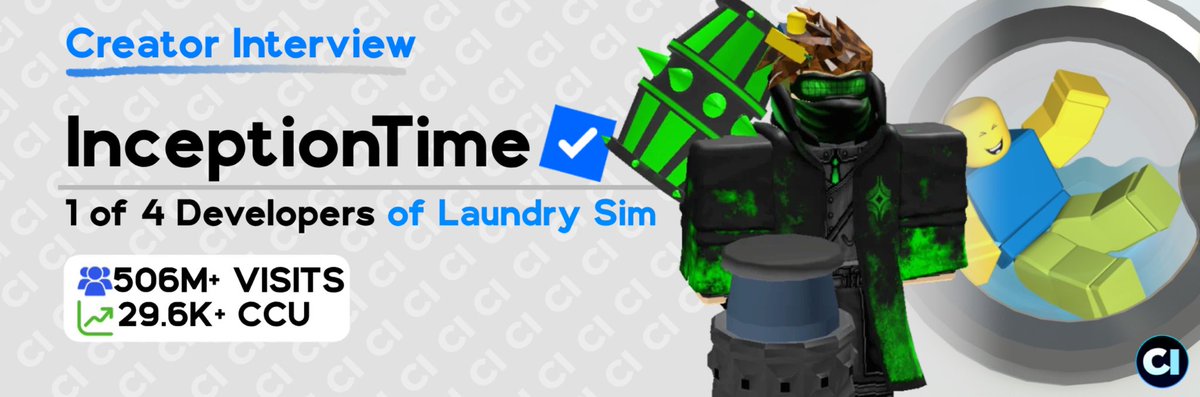 CreatorIntelRBX's tweet photo. “If an idea doesn't work, don't see it as failure, treat it as experience.”

We asked @InceptionTime, 1 of 4 Developers of Laundry Simulator on Roblox, for his best advice 👇 https://t.co/ygEabprDUt