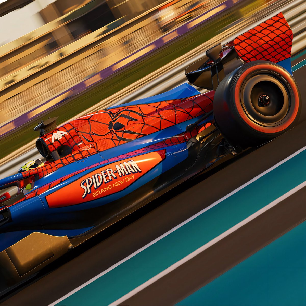 F1HardWalls4K's tweet photo. Spider-Man Brand New Livery https://t.co/aRFDQI6F80