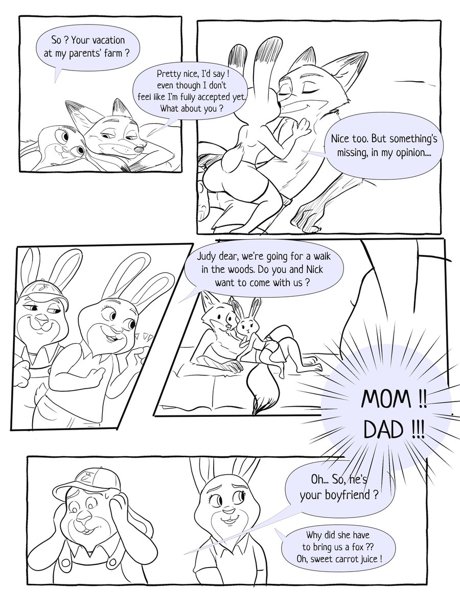 Luna1212418's tweet photo. This is part of a story I never wrote in wich Judy and Nick go to the Hopps farm for the wedding of one of Judy's sisters
Maybe I'll do more drawings based on this 

#wildehopps #zootopia #zootopiafanart #nickxjudy #nickwilde #judyhopps https://t.co/IuN2MJZSGI