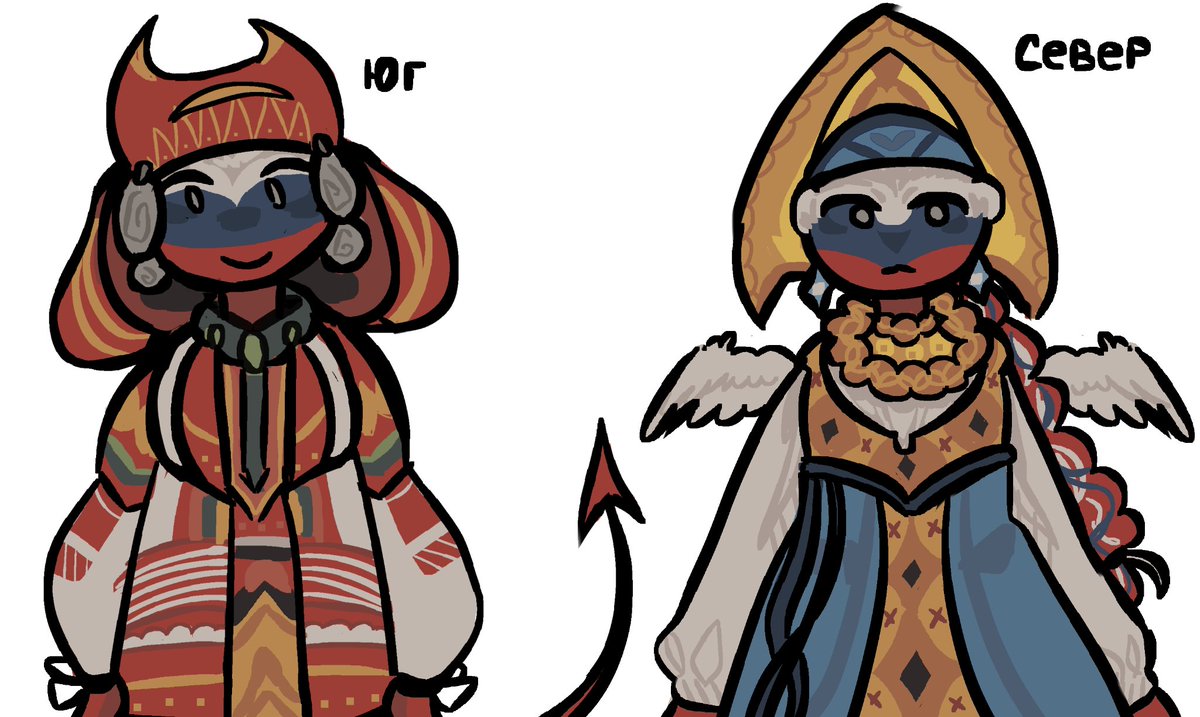 xleb275560's tweet photo. Folk costumes from the south and north
#CountryHumans #art https://t.co/xU8DyJ5D44