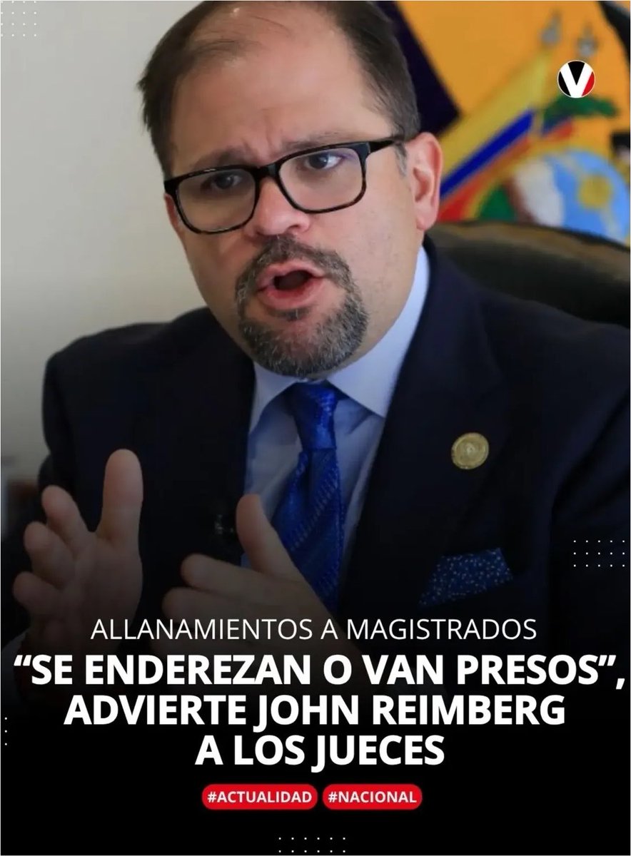 PedritoExtranja's tweet photo. Según Vistazo, Reimberg ha dado estas declaraciones que alarman.
Señor, le explico, si los jueces son corruptos deben ir presos. Punto. No hay otra alternativa. 
¿Qué significa “enderezarse”? Eso no existe en derecho
La academia muda. La Asamblea atada. ¡Qué triste país! https://t.co/fKVfOq5mLp